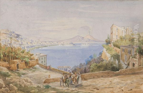 Napoli Da Posillipo Oil Painting by Ercole Gigante