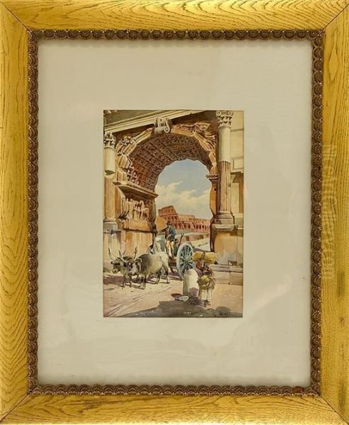 Arch Of Constantine, Rome Oil Painting by Roberto Gigli