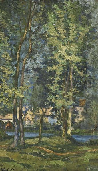 In The Woods Oil Painting by Albert Dakin Gihon