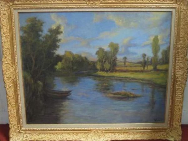 Paysage A La Riviere by Albert Dakin Gihon