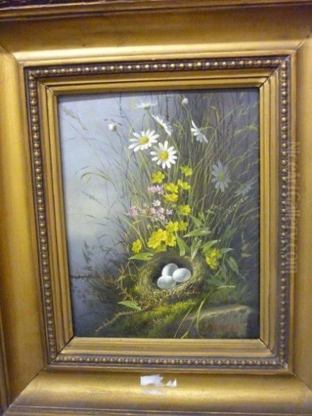 Le Nid Aux Herbes Folles Oil Painting by Joseph-Eugene Gilbault