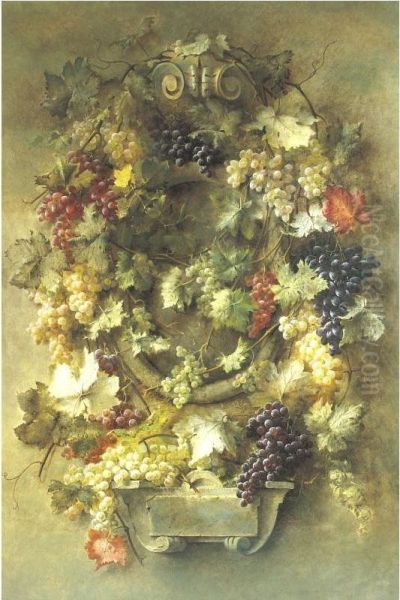 Composition Aux Raisins De France Oil Painting by Joseph-Eugene Gilbault