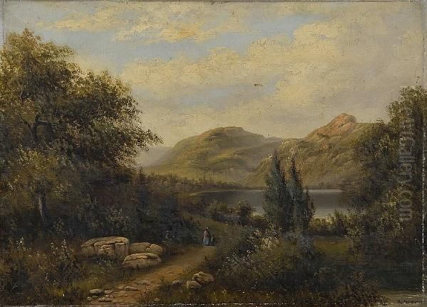 Elterwater (lake District) Oil Painting by Alfred Gilbert