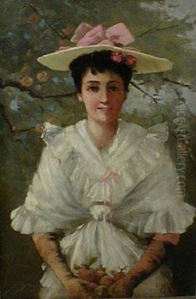 Victorian Mood Oil Painting by J.M. Gilbert