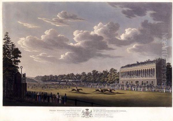 This Platerepresenting Priam Winning The Gold Cup Oil Painting by Joseph Francis Gilbert