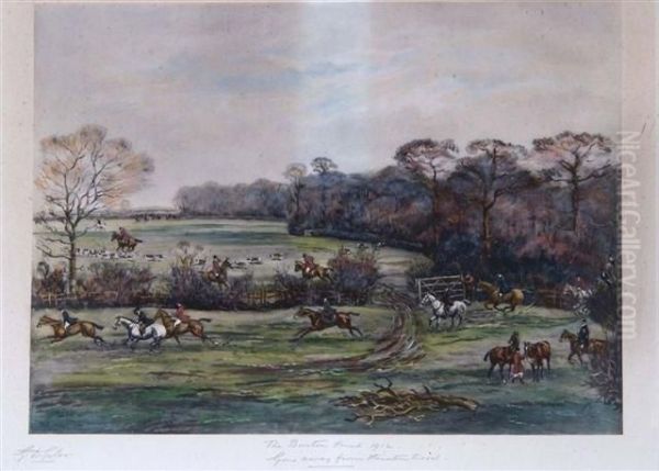 The Burton Hunt Oil Painting by G.D. Giles