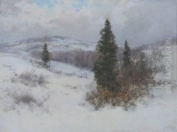 Winter In The Berkshires Oil Painting by Horace P. Giles