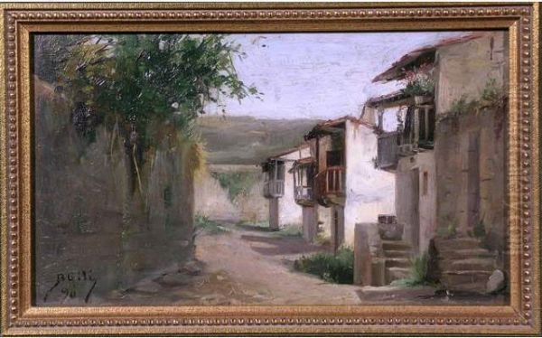 Le Village Oil Painting by Baldomero Gili Y Roig