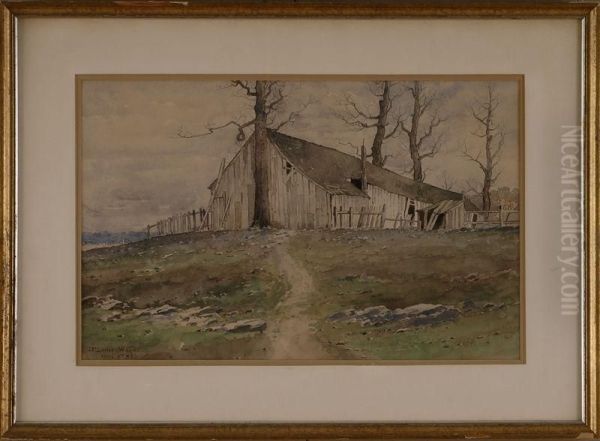 Weathered Barn Oil Painting by Delancey Walker Gill