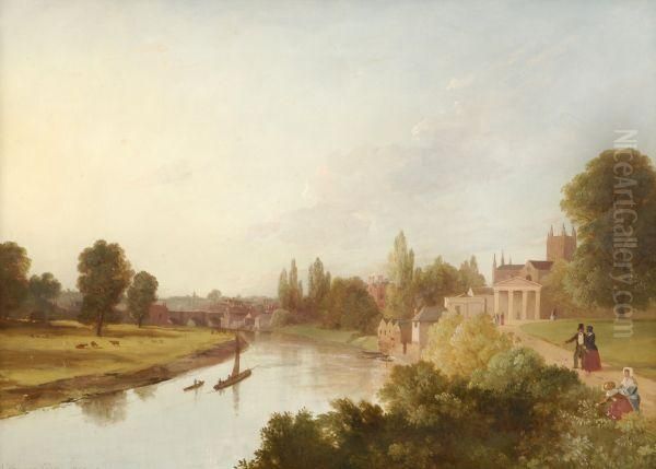 View Of Hereford Oil Painting by Edmund Gill