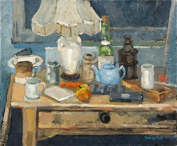 Still Life In The Artist's Studio Oil Painting by George Reynold Gill