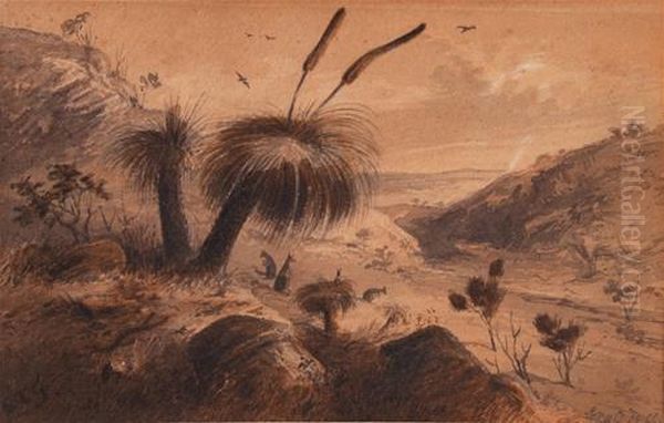 Grasstree Oil Painting by Samuel Thomas Gill