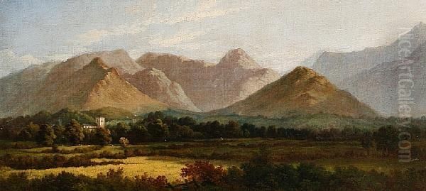 View Of Grassmere Oil Painting by William Gill