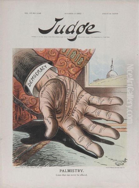 Palmistry From Judge Magazine Oil Painting by Bernhard Gillam