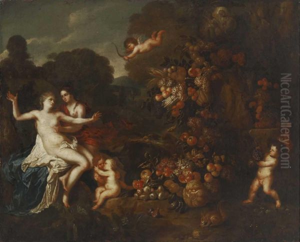 Jupiter Nahert Sich Callisto In Gestalt Der Diana Oil Painting by Jan Pauwel Gillemans The Elder