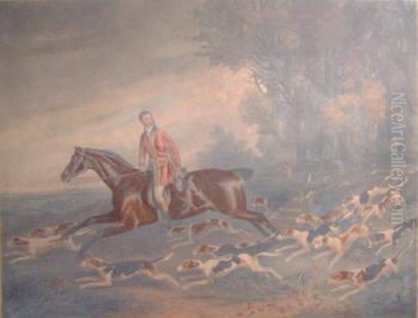 'mr C Davis - His Majesty's Huntsman On His Favourite Mare Columbine' Oil Painting by William Giller