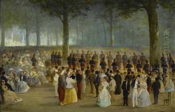 La Fanfare Oil Painting by Frederic Gillet