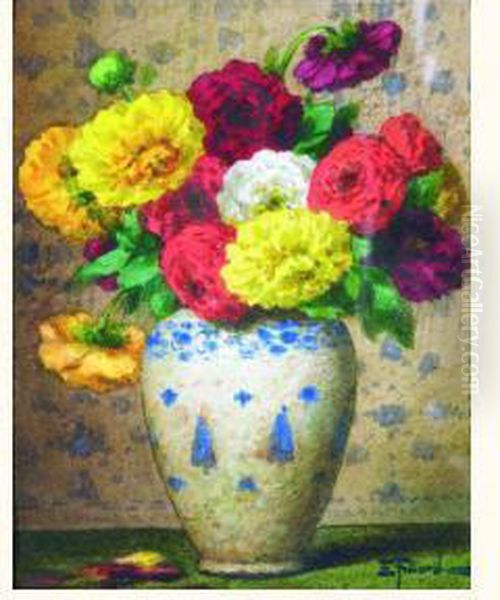 Bouquet De Fleurs by Eugene Gilliard