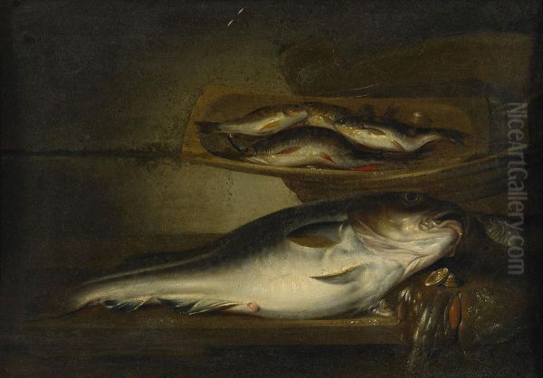 Stilleben Med Insjofisk Oil Painting by Jakob Gillig