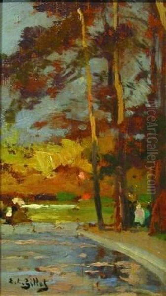 Bord De Lac Oil Painting by Eugne-Louis Gillot