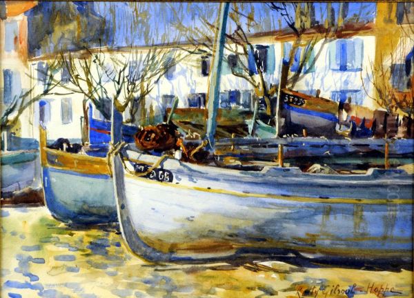 Le Port De Saint-raphael Oil Painting by Ketty Gilsoul-Hoppe