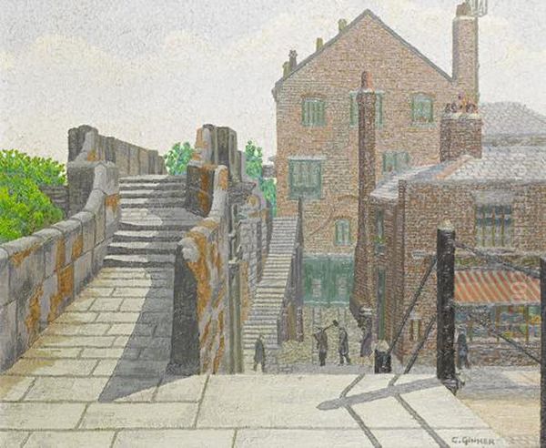 Old Wall, Chester Oil Painting by Charles Ginner