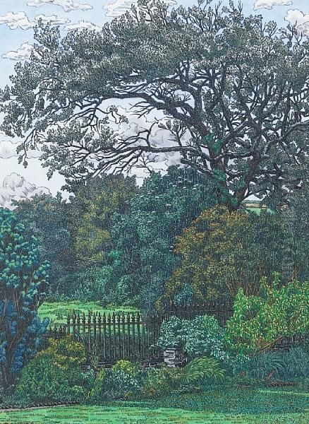 The Abele Tree Oil Painting by Charles Ginner