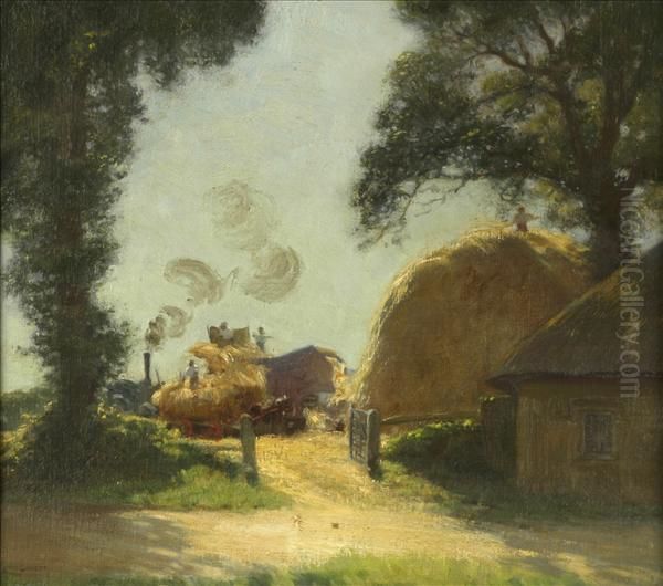 Hay Makers Oil Painting by Louis Ginnett