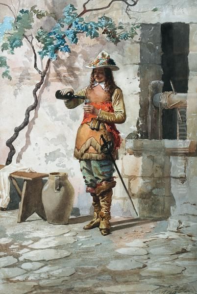 Thecavalier Oil Painting by Belisario Gioja