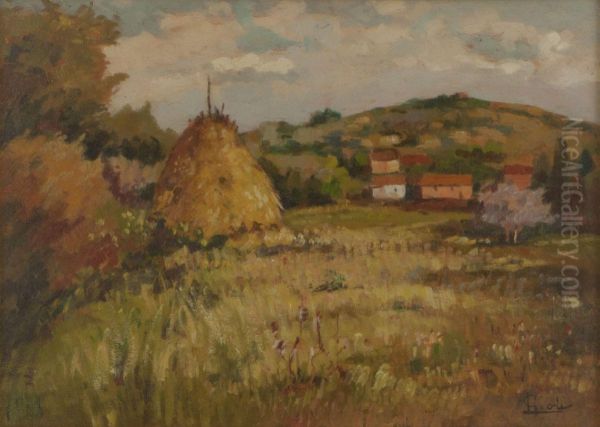 Paesaggio Campestre Oil Painting by Luigi Gioli