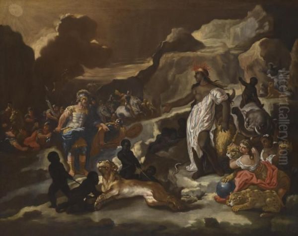 An Allegory Of Africa Oil Painting by Luca Giordano