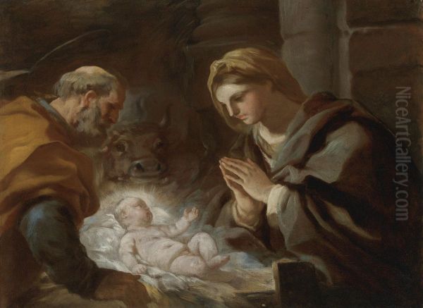 The Nativity Oil Painting by Luca Giordano