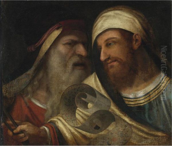 Two Philosophers Oil Painting by Giorgione