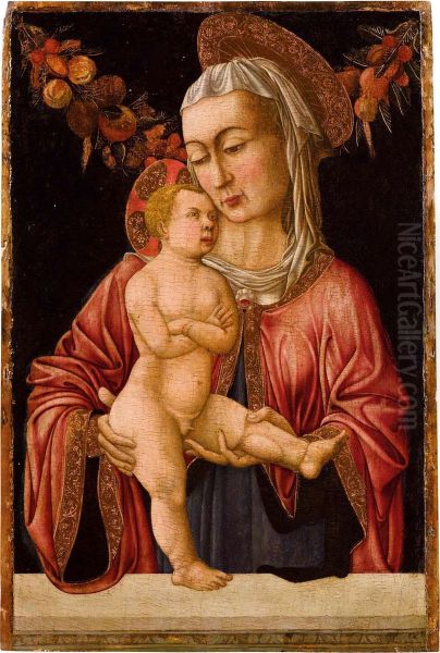 Madonna Con Bambino Oil Painting by Giovanni Francesco Da Rimini