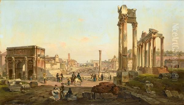 The Forum, Rome Oil Painting by Vincenzo Giovannini