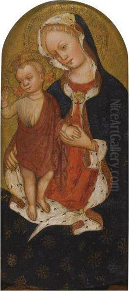 Madonna And Child Oil Painting by Giovannino Di Pietro Da Venezia