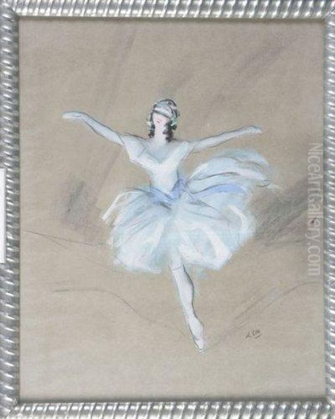 Ballerine Oil Painting by Charles F. Girard Gir