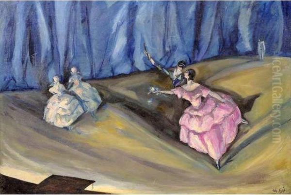 Le Ballet Oil Painting by Charles F. Girard Gir