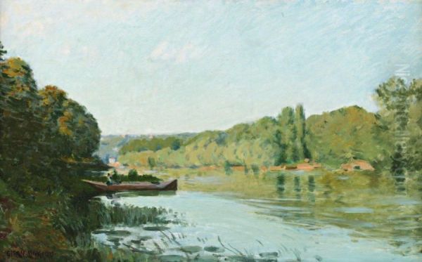 Bord De L'oise Oil Painting by Leon Giran-Max