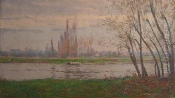 Les Bords De L'oise Oil Painting by Leon Giran-Max