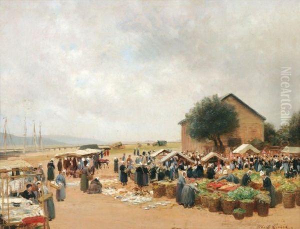 Marche En Bretagne Oil Painting by Albert Girard