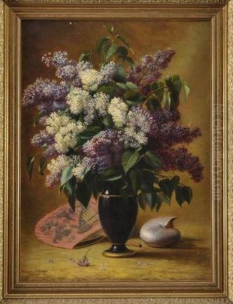 Bouquet De Lilas Oil Painting by Alexandre Girardet