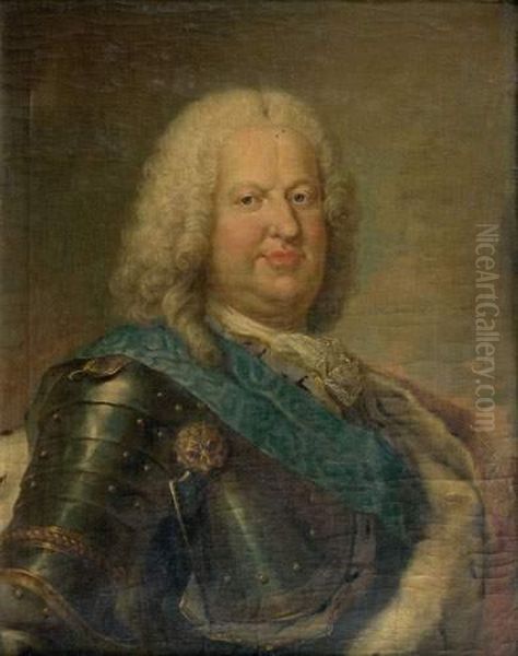 Portrait De Stanislas Leczinski (1677-1766) Oil Painting by Jean Girardet