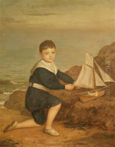 Setting Sail Oil Painting by Ernest Gustave Girardot