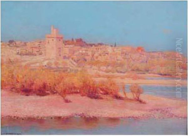 Les Environs D'avignon Oil Painting by Henri Girardot