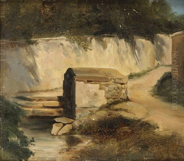 Le Lavoir Oil Painting by Andre Giroux