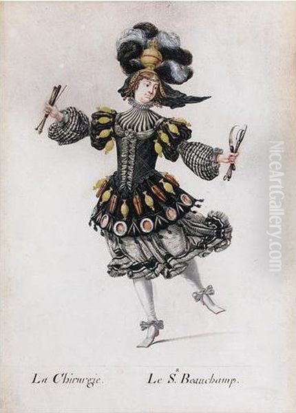 The Dancer Beauchamp As ``la Chirurgie' Oil Painting by Henri Gissey