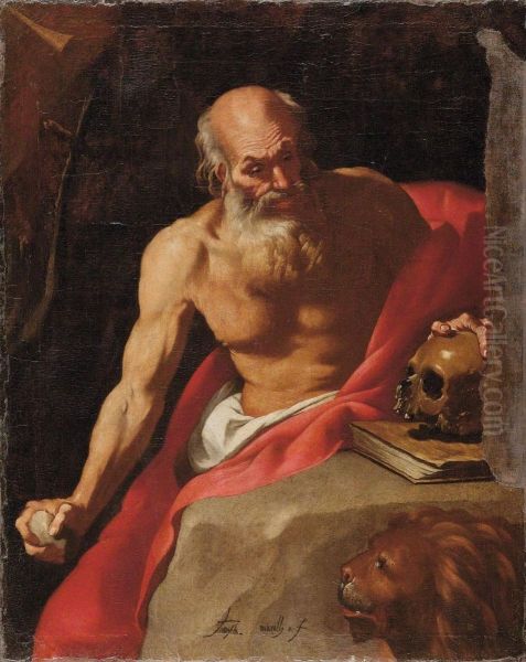 San Girolamo Oil Painting by Marulli Giuseppe