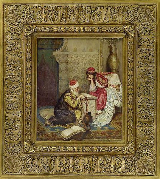 Orientalische Interieurszene Oil Painting by Faustino Luigi Giusto