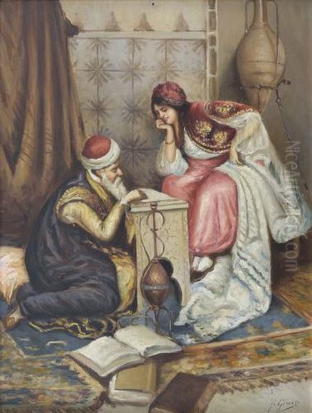 Orientalische Interieurszene Oil Painting by Fausto Giusto